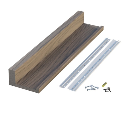 Designs Of Distinction 24" Slimline Channel Shelf - Walnut 01CHSHLF0424WL1